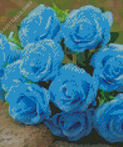 Blue Roses Diamond Painting