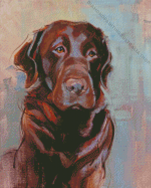 Brown Labrador Retriever Art Diamond Painting