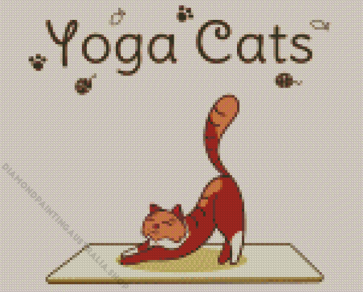 Cat Yoga Diamond Painting