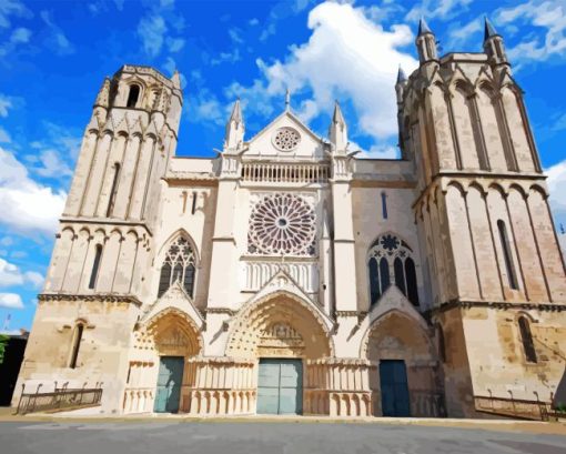 Cathedral of Saint Peters in Poitiers Diamond Painting