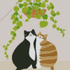 Cats And Plant Diamond Painting