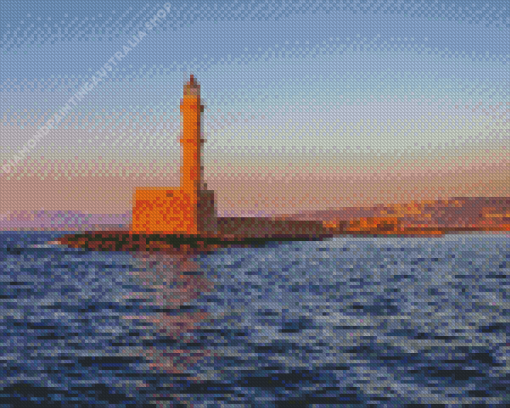 Chania Lighthouse Diamond Painting