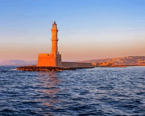 Chania Lighthouse Diamond Painting