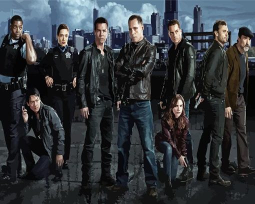 Chicago PD Serie Characters Diamond Painting