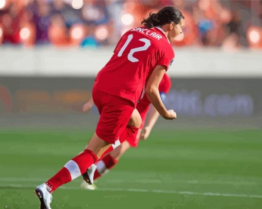 Christine Sinclair Soccer Player Diamond Painting