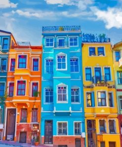 Colorful Buildings Balat Diamond Painting