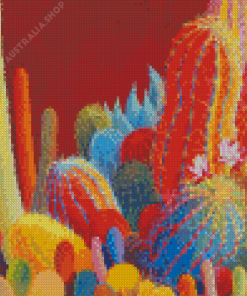 Colorful Cactus Diamond Painting