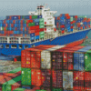 Containers In Ship Diamond Painting