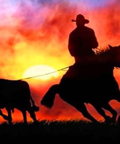 Cowboy Silhouette Diamond Painting