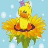 Duck On Sunflower Diamond Painting