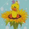 Duck On Sunflower Diamond Painting