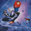 Earthworm Jim Diamond Painting