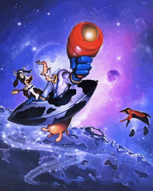 Earthworm Jim Diamond Painting