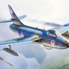 Flying Hawker Hunter Diamond Painting