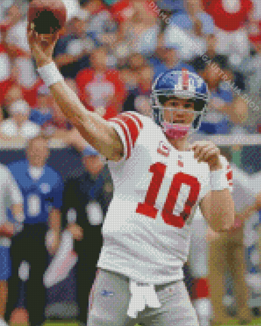 Football Quarterback Eli Manning Diamond Painting