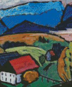 Gabriele Munter Blick Aufs Gebirge Diamond Painting