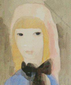 Girl With A Bow by Marie Laurencin Diamond Painting