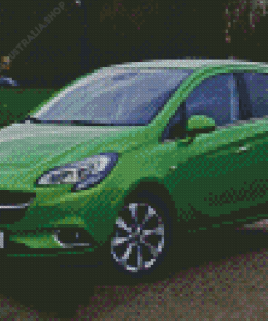 Green Opel Corsa e Diamond Painting