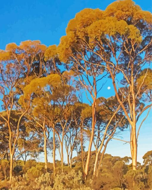 Gum Trees Landscape Diamond Painting