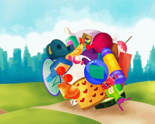 Japanese Video Game Katamari Diamond Painting