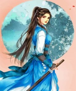 Kungfu Chinese Lady Diamond Painting