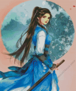 Kungfu Chinese Lady Diamond Painting