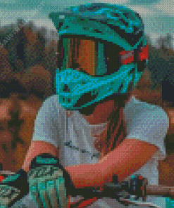 Lady Motocross Diamond Painting