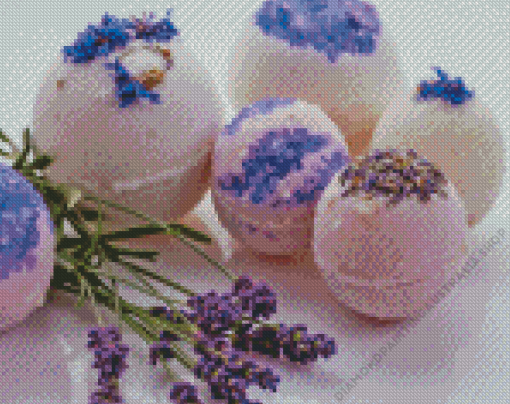 Lavender Bath Bombs Diamond Painting