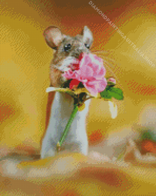 Little Animal With Flowers Diamond Painting