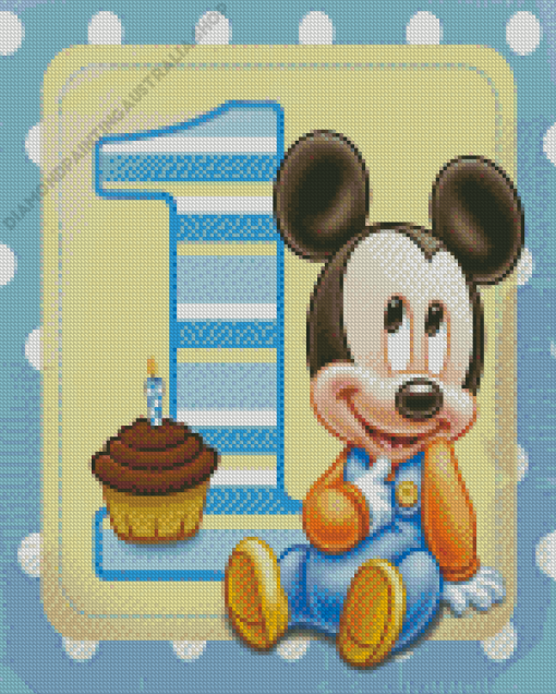 Mickey Baby Birthday Diamond Painting