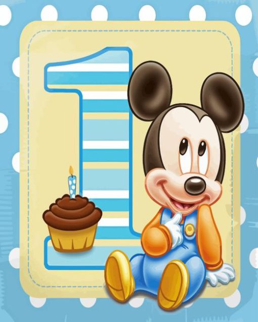 Mickey Baby Birthday Diamond Painting