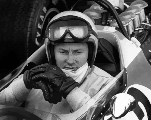 Monochrome Bruce McLaren Diamond Painting