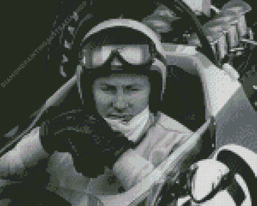 Monochrome Bruce McLaren Diamond Painting