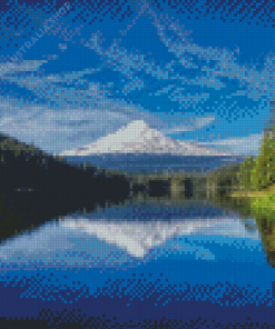 Mount Hood With Trillium Lake Diamond Painting