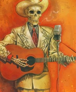 Musician Cowboy Skull Diamond Painting