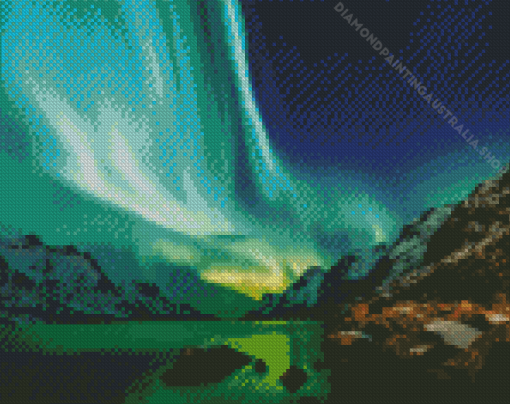 Northern Lights In Reykjavik Iceland Diamond Painting