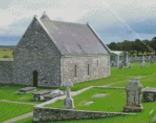 Old Clonmacnoise Ireland Diamond Painting