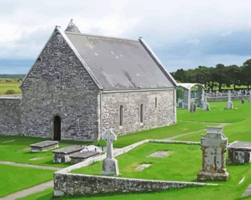 Old Clonmacnoise Ireland Diamond Painting