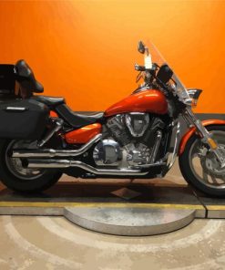 Orange 2007 Honda VTX 1300 Diamond Painting