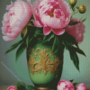 Peonies In A Vintage Vase Diamond Painting