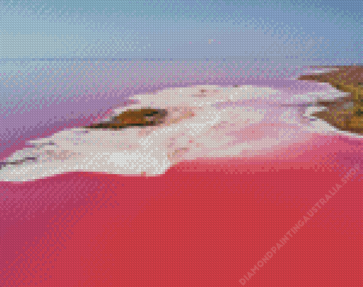 Pink Lake In Kazakhstan Diamond Painting