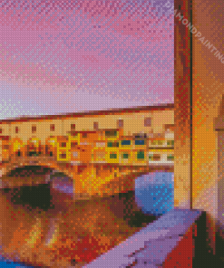 Ponte Vecchio Bridge Florence Italy Diamond Painting