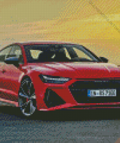 Red Audi RS 7 Diamond Painting