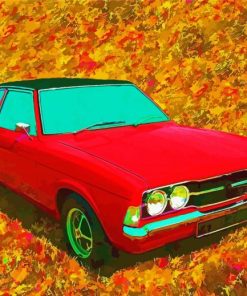 Red Ford Cortina Art Diamond Painting