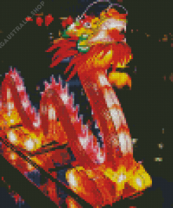 Red Dragon Lantern Diamond Painting