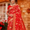 Red Golden Saree Diamond Painting