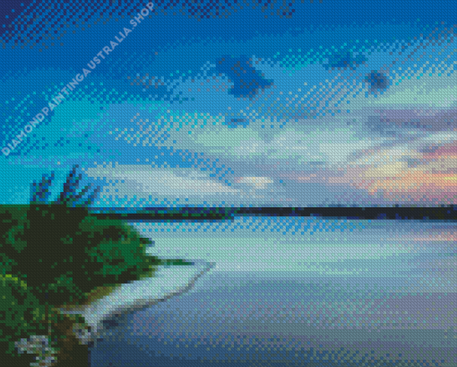 Saint Sebastian River Sunset Diamond Painting