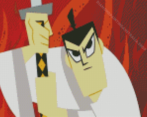 Samurai Jack Cartoon Diamond Painting