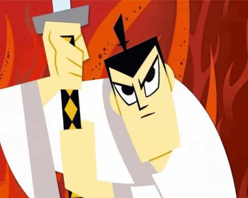 Samurai Jack Cartoon Diamond Painting