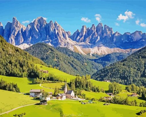 Santa Maddalena Italy Diamond Painting